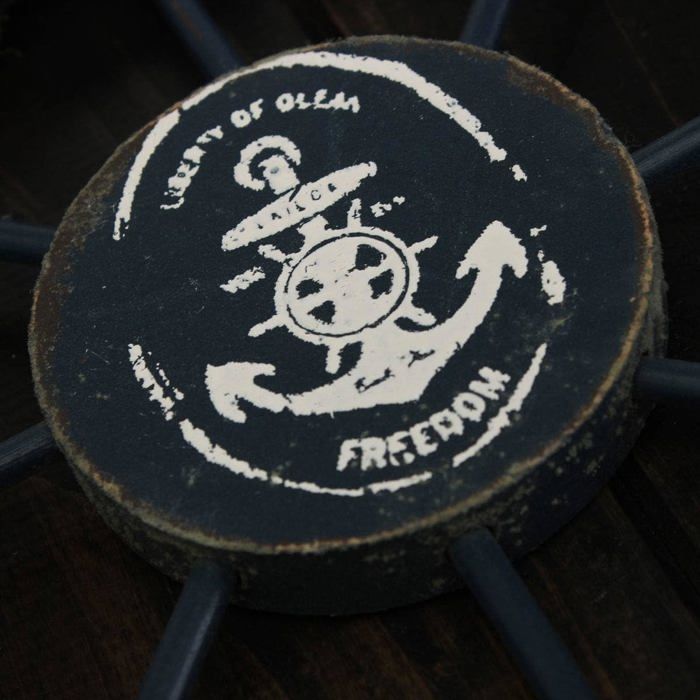 Décoration Murale Nautique - Roue De Bateau En Bois Avec Hublot Et Volant, Style Pirate