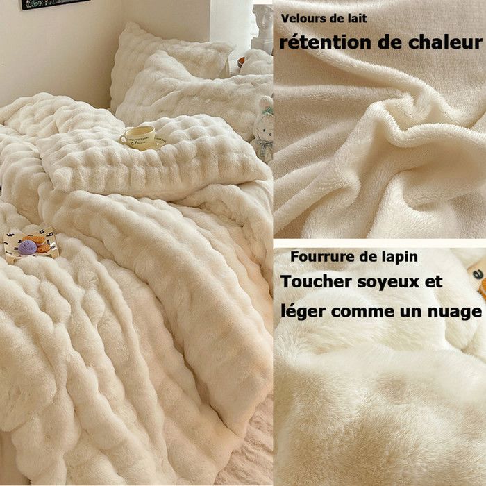 Drap-Housse D'Hiver - 100 X 200 Cm - Noir Et Blanc - Motif Vache - Moelleux Et Chaud - En Drap-Housse D'Hiver - 100 X 200 Cm - Noir Et Blanc - Motif Vache - Moelleux Et Chaud - En