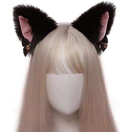 Bandeau Oreilles De Chat Avec Stickers Visage - Déguisement Halloween Cosplay, Accessoire Chat