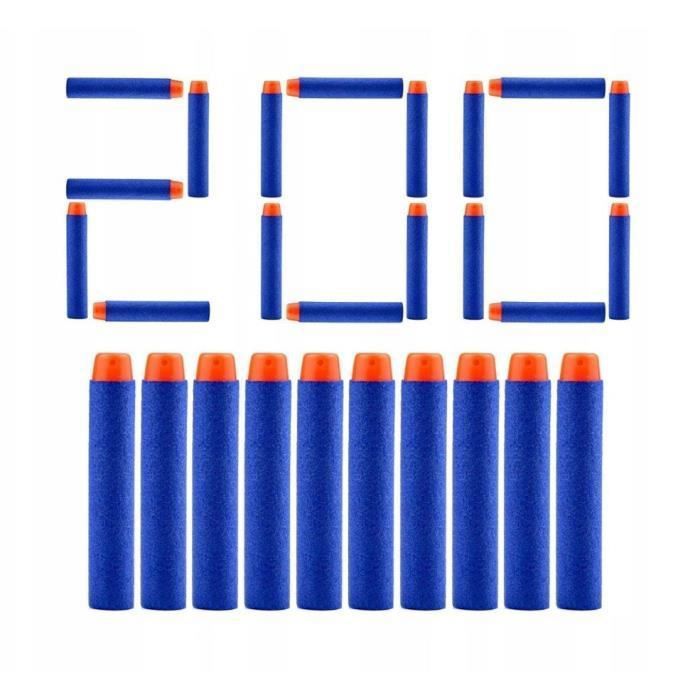 ANTEVIA – Lot De 20 Fléchettes En Mousse Pour Pistolet Nerf – 7 Cm, ø1.2 Cm – Bleu Et Orange – Ultra Résistantes – Recharge Pour Strike Elite