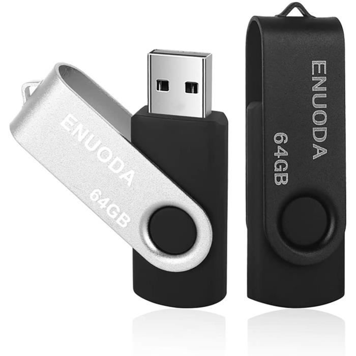 Lot de 4 Clé USB 64 Go ENUODA USB 3.0 Flash Drive Stockage