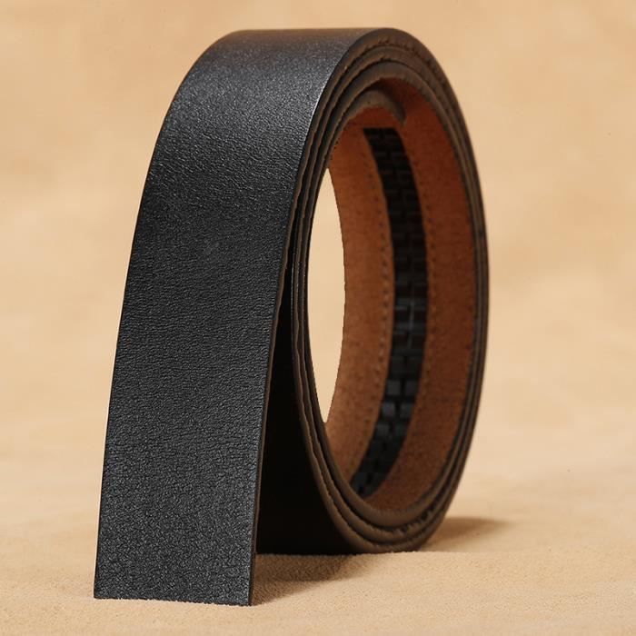 Ceinture et boucle Sangle de ceinture en cuir de vachette pur pour homme et femme sans structure cuir veritable Marron A233 Blanc Cdiscount Pret a Porter