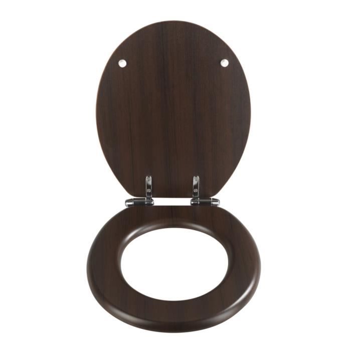 Abattant wc gris store avec frein de chute
