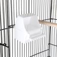 (46 * 35.5 * 99cm) Cage à perroquet à cage à oiseaux portable avec conception de toit-3
