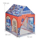 Relaxdays Tente De Jeu Enfants Poste De Police – Voiture & Chien Policier, Pop-up 102x72x95 Cm, Bleu-Rouge, Dès 3 Ans (Version Allemande)
