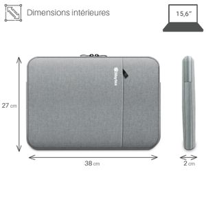 DURAGADGET Housse Sacoche Noir/Bleu de Protection pour Tablette Apple