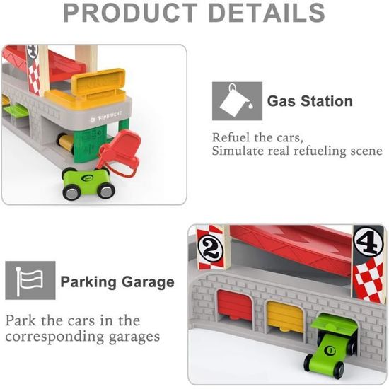 Jouet Garage Voiture - Rampe De Course En Bois - 4 Voitures - Cadeau Educatif - Pour Enfant 1-2 Ans - Jeux - Jouets Jouet Garage Voiture - Rampe De Course En Bois - 4 Voitures - Cadeau Educatif - Pour Enfant 1-2 Ans - Jeux - Jouets
