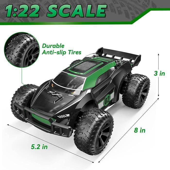 Tecnock Auto telecomandate per bambini e adulti, scala 1:16 20 km/h Monster Truck, 2 batterie per giochi di 70 minuti, giocattoli regali per ragazzi ragazze