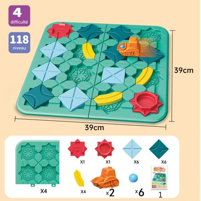 Jeux De Logique Avec Cordes – 3 Niveaux De Difficulté, Sac De Rangement Inclus – Réflexion Dès 6 Ans