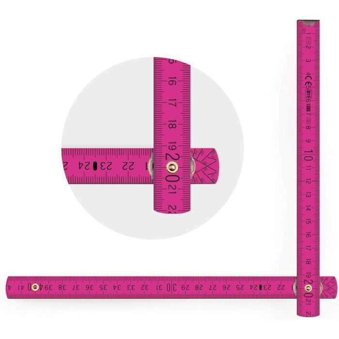 RÈGLE / DE Mesure Pliante 2m, 10 Bois Membres Étalon Échelle Souverain Métrique EUR 6,34 - FR