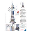 Puzzle 3D - RAVENSBURGER - Empire State Building - 216 pièces - Multicolore-4
