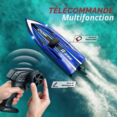 Bateau Requin Télécommandé OBEST – Caméra HD 300k Pixels, 2,4 GHz, LED, Appli, 1200 MAh, étanche – Cadeau