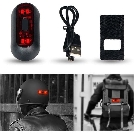 Phare De Vélo 2 En 1 Rechargeable – Lumière Vive + Klaxon 120dB, 5 Modes D'éclairage, étanche IPX4