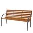 Banc De Jardin 3 Places Salmel Bois Naturel L 150cm Achat