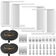 Lot de 2 Panneaux Latéraux pour Climatiseur de Fenêtre avec Cadre, Isolation Réglable pour la Plupart des Climatiseurs de Fenêtre