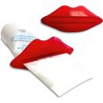 Presse-tube dentifrice en forme de lèvres rouge objet deco maison design insolite-0