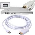 Mini DisplayPort mini DP vers HDMI 1080p Adaptateur Câble de 1.8m pour Apple Mac Macbook Lenovo Microsoft Surface Pro-0