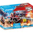 PLAYMOBIL - 70554 - Stuntshow Véhicule et pompier - Kart pompier avec gyrophare et lances à incendie-0