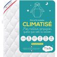 Matelas Bébé Climatisé - 60x120 cm - Déhoussable - Anti Acarien - Fabrication Française - Oeko Tex® Blanc-0