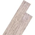 vidaXL Planche de plancher PVC autoadhésif 5,02 m² 2 mm Chêne délavé-0