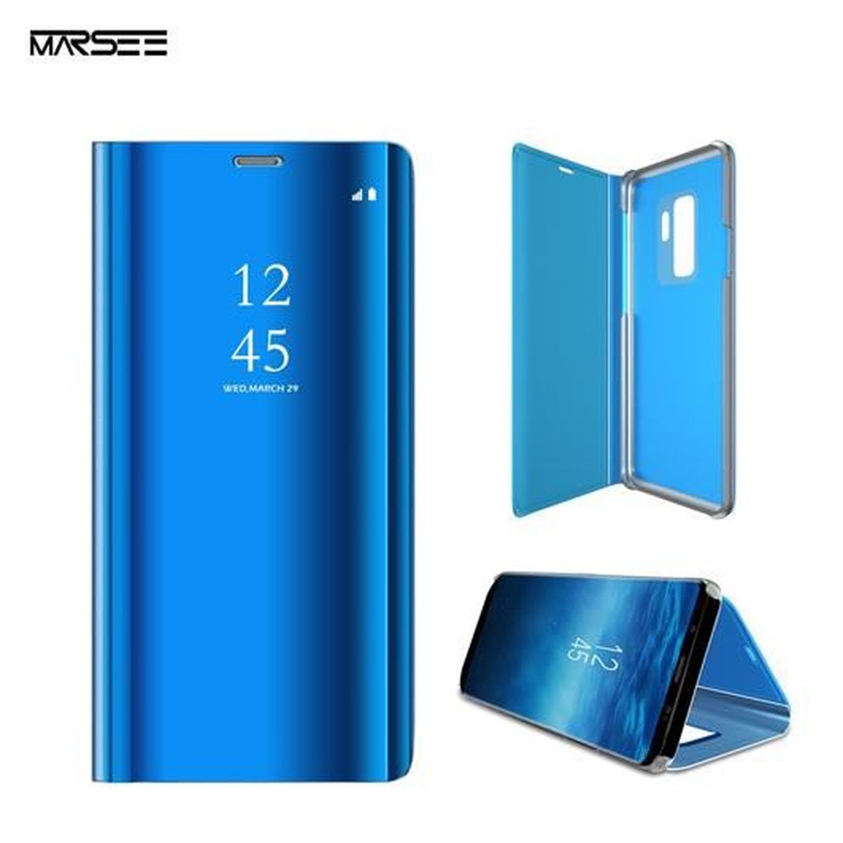 Coque Etui Housse pour Samsung Galaxy S9 plus, Case Clear View Etui à Rabat Cover Flip Case coque samsung s9 etui clear view