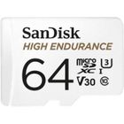SanDisk HIGH ENDURANCE Carte microSDHC 64Go Adaptateur SD pour le monitoring vido domestique ou sur dashcam jusqu 100Mos e[8045]