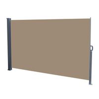 Paravent extérieur rétractable - ALIGHTUP - 300 x 160 cm - Toile polyester 180 gr/m² - marron