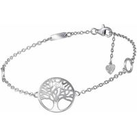 Bracelet arbre de vie en argent sterling 925 avec chaîne à maillons - Longueur 17 + 3 cm - Extension de la marque de bijoux,Argen