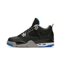 Chaussures de basket Air Jordan 4 - Noir Bleu - Lacets - Mixte