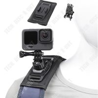 TD® Sac à dos support de fixation bandoulière boucle sac d'école clip sport caméra sangle accessoires 360 degrés rotation caméra