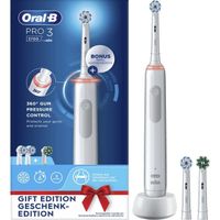 Brosse à dents électrique ORAL-B Pro 3 - 3 brossettes incluses - blanc - sans fil