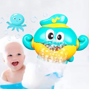 JOUET DE BAIN Jouets de bain pour bébé, machine à bulles automatique en forme de pieuvre avec musique, jouet de bain amusant pour l'heure.[Z608]