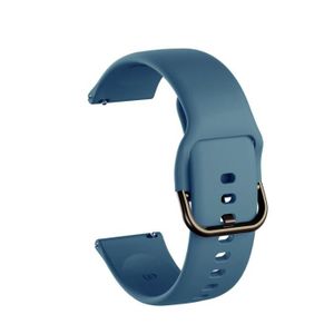 BRACELET MONTRE CONNEC. couleur bleu roche taille 20mm Bracelet en Silicon