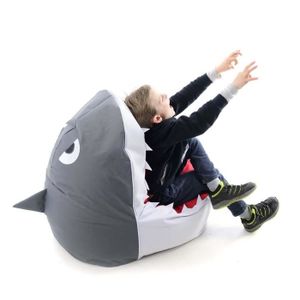POUF - POIRE LiveDeco - Pouf XL Pour Enfant, Design Requin Inté