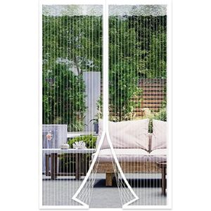 Moustiquaire Porte Magnétique 80x265cm Blanc Avec Aimants Auto