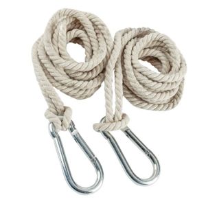 SANDOW - SANGLE Sangles d'arbre Sweang Hamac en coton suspendu corde réglable crochets de swing Strap Accessoires de jardin 4m 2pcs