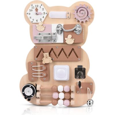 Kizmyee Clés Et Serrures Montessori Pour Enfants - Jouet Éducatif Sensoriel Avec 6 Voitures Et Clés Numériques Pour Bébés 2 3 4 5 Ans