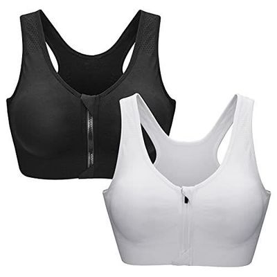 Brassiere sport zip devant sales