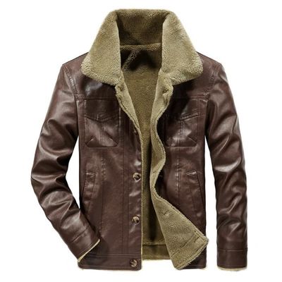 Duffle Manteau Laine Homme Moto De plus velours pais Windproof