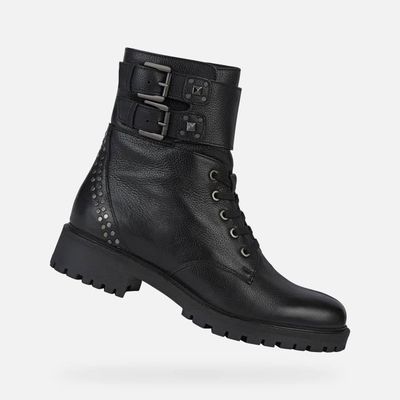 Bottines Geox Hoara Bottines Motardes Pour Femme Geox D