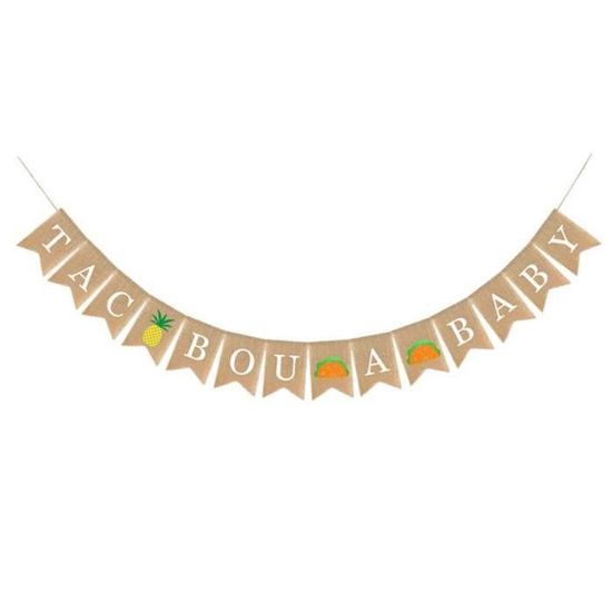 Bannière Toile De Jute Anniversaire Bébé 1er – Bleu, Thème Marin (Neuf)