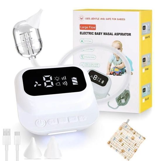 Tccydm Mouche Bébé Electrique, Aspirateur Nasal Pour Bébé, Comprend 4