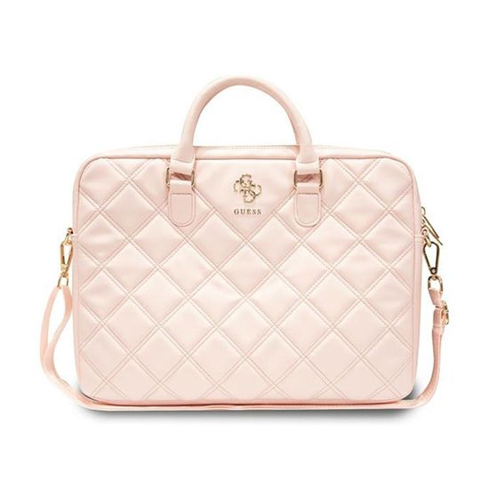 Sacoche Guess G Cube Pour Ordinateur 16 Pouces - Rose - Polyester - Neuf