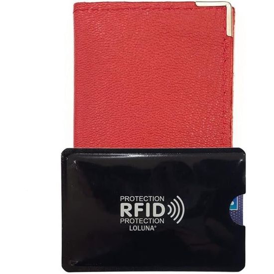 Porte-carte Simple 1 à 2 Carte Compact En Cuir Chèvre MADE IN FRANCE