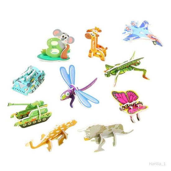 Puzzle 3D éducatif Pour Enfants - Mélange De 10 Pièces - Jouet