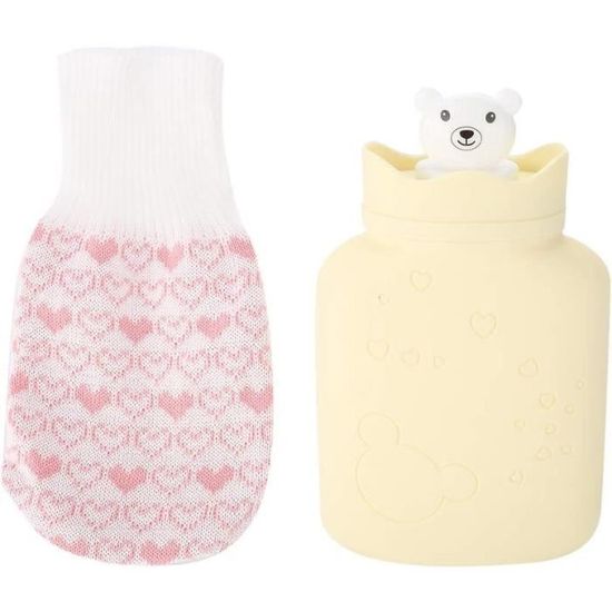 Bouillotte Ours En Peluche Pour Enfants - 400ml - Housse Lavable - Doudou Chauffant Dès 2 Ans