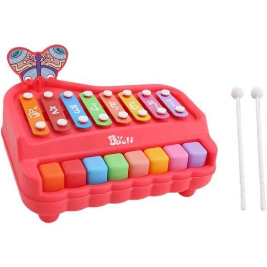 Xylophone Bébé TOYZ - 8 Lames Métalliques, Jouet à Tirer - 26,5x18,5x7 Cm - Pour Enfants à Partir De 18 Mois