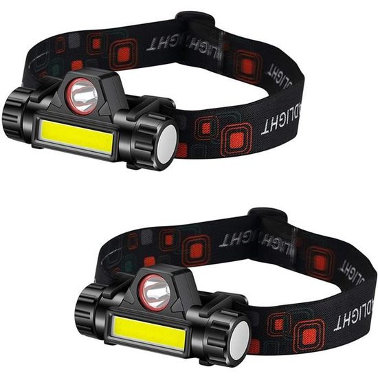 Lampe Frontale LED Rechargeable - Phare De Course Avec Base Magnétique, Autonomie Longue, Réglable 90° Pour Randonnée Et Camping
