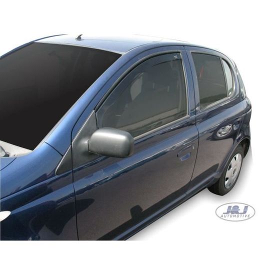 Heko Déflecteurs D'Air Compatible Honda Jazz III 2008-2015 - 4 Pièces Gris Fumés