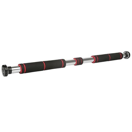 Barre de Traction de Porte Gym AIMEI - Noir et Rouge - Convient pour 80-130cm - Fitness - Régulier - 150kg